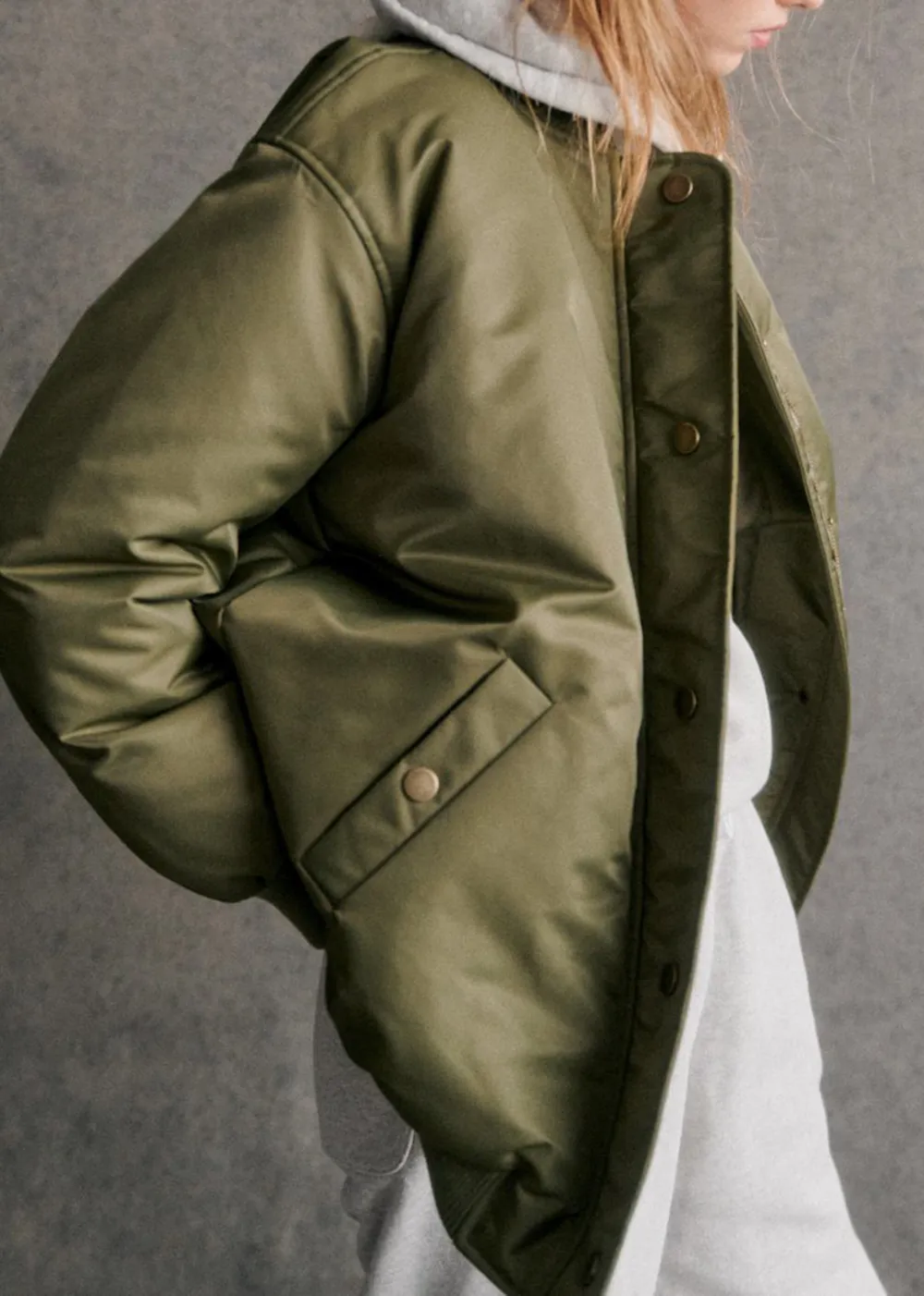 Army Green Bomber Coat
