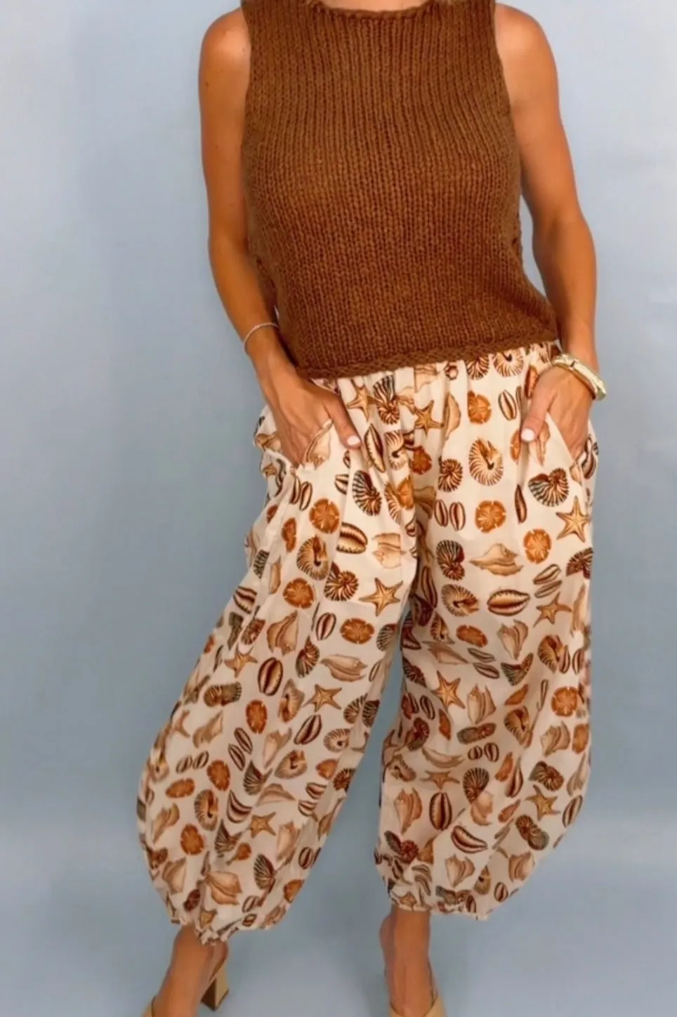 Balloon Leg Cotton Pants