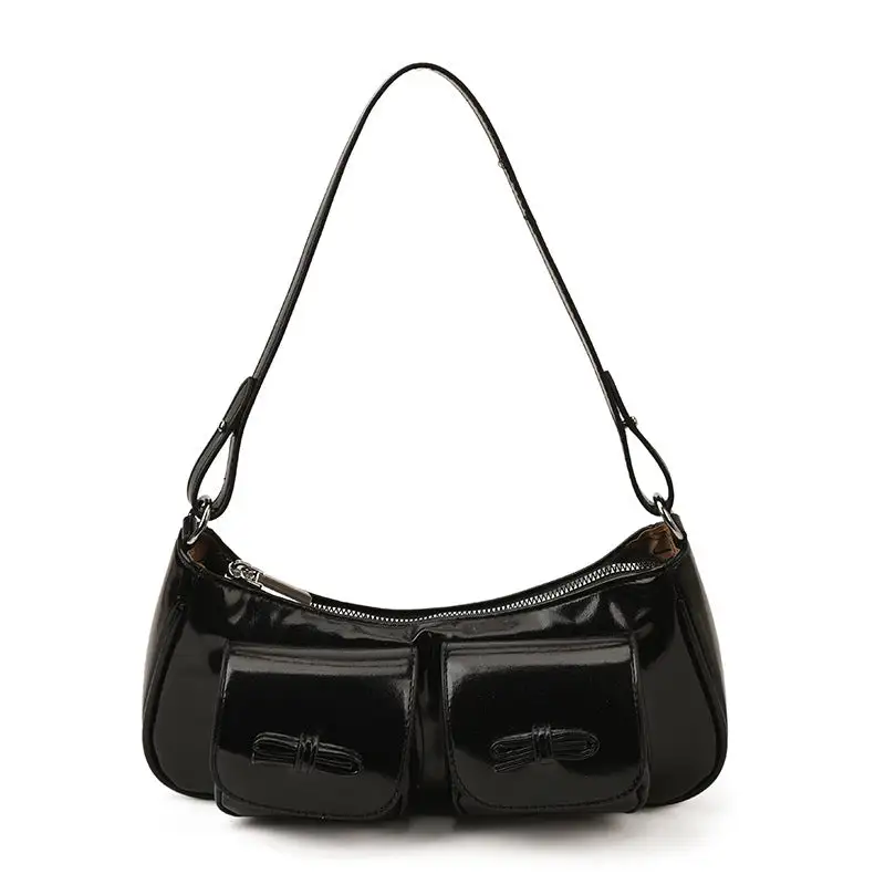 Leather Baguette Bag