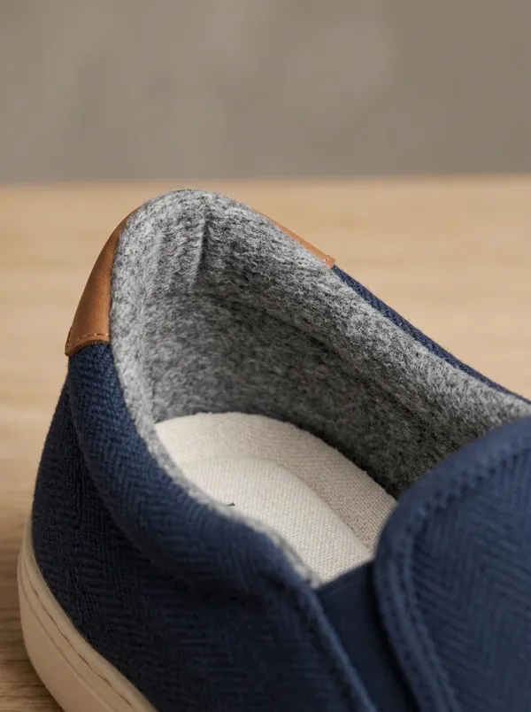 Practical Herringbone Graphic Style Men's Stretch Canvas Shoes