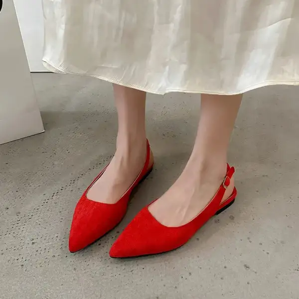 Slingback Pointed-Toe Flats