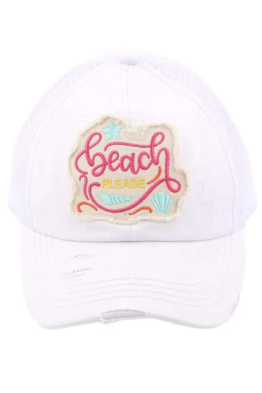 Distressed Beach Cap