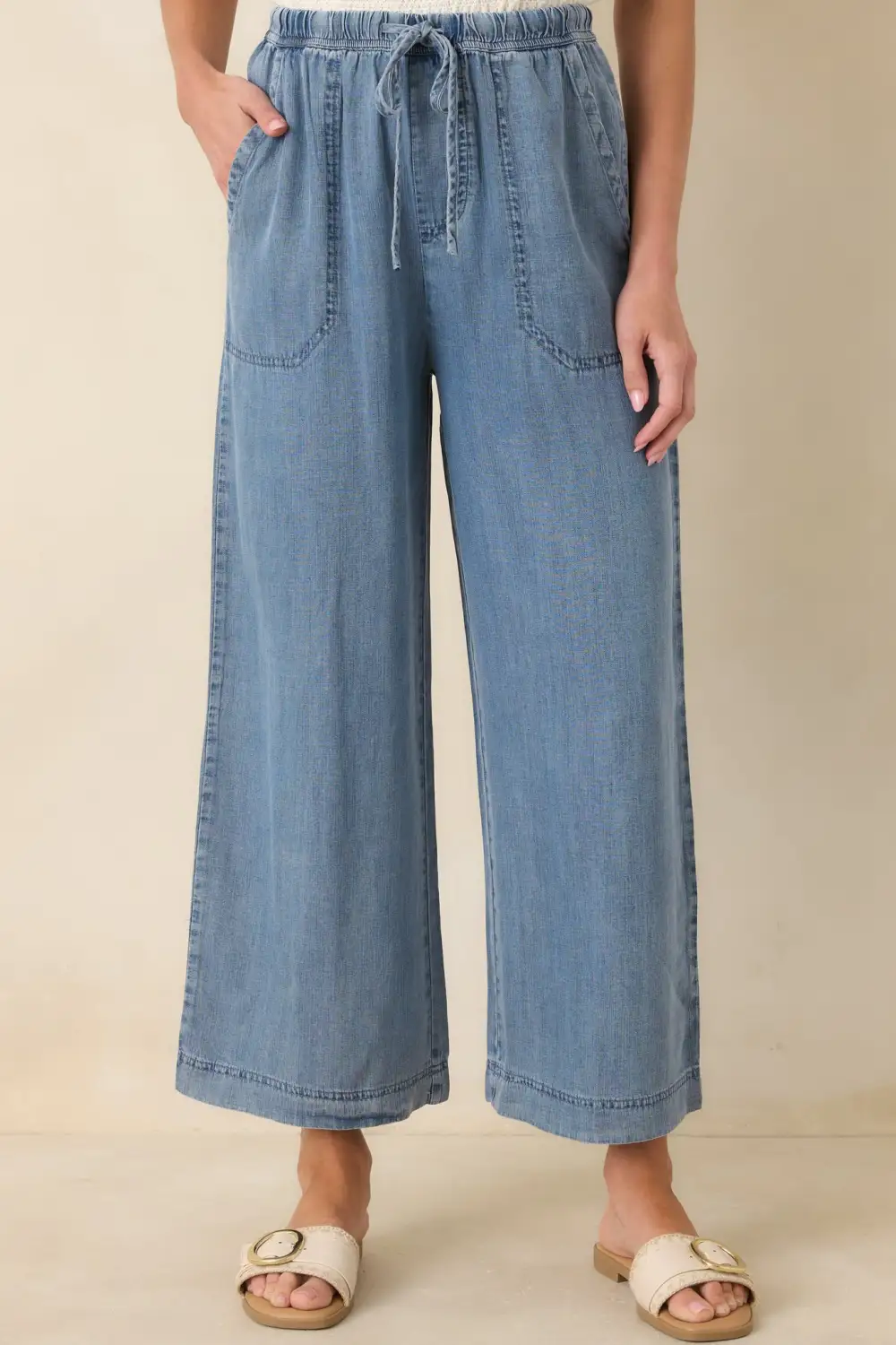 Denim Wide Leg Wide Leg Pants
