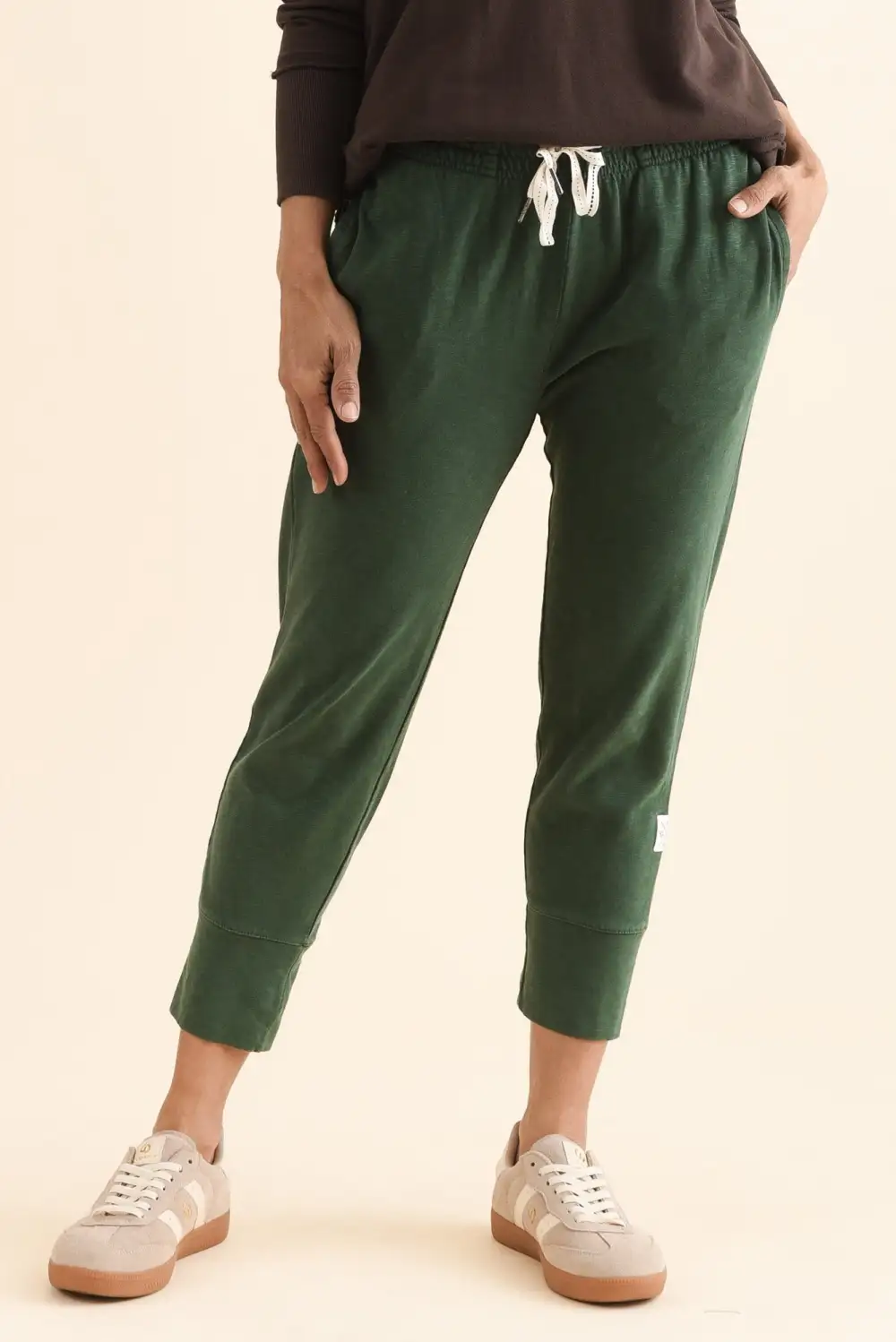 Cotton Sweatpants With Mid Rise And Elastic Waist