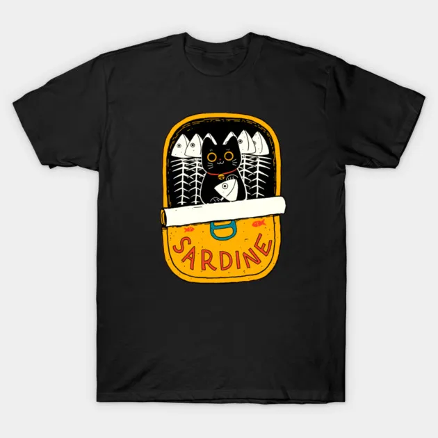 Sardine And Cat T-Shirt