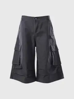 Street-Style Wide-Leg Shorts