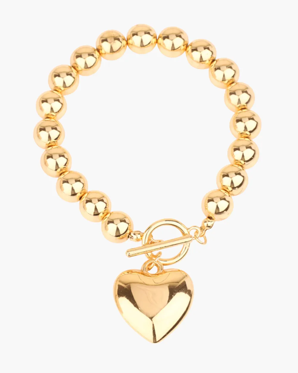 Large Heart Charm Bracelet