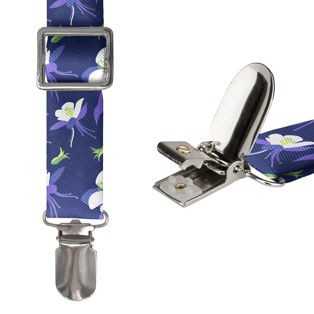 Columbine Floral Pattern Suspenders