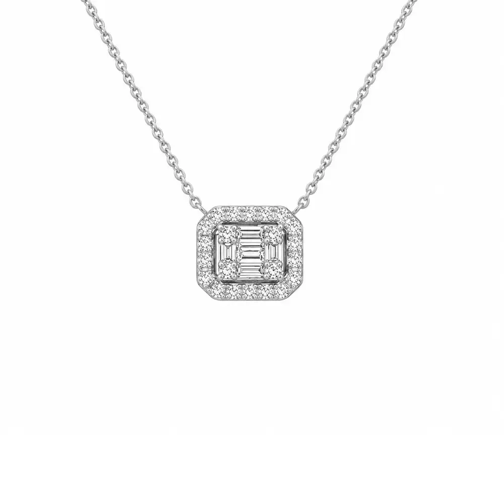 Minimal Layered Classic Diamond Necklace