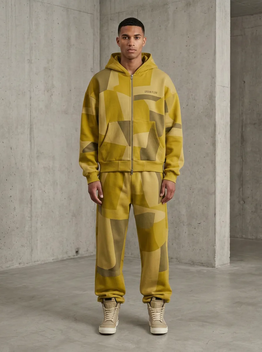 Tracksuit Geometric Men's Two-Piece Tracksuit