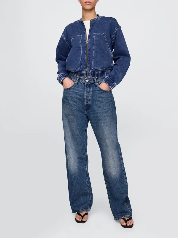 Round Neck Drawstring Jacket