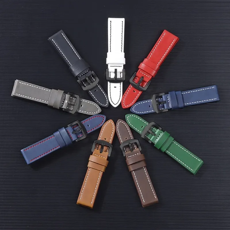 Classic Leather Watch Strap for Smart Watch & Mechanical Watch