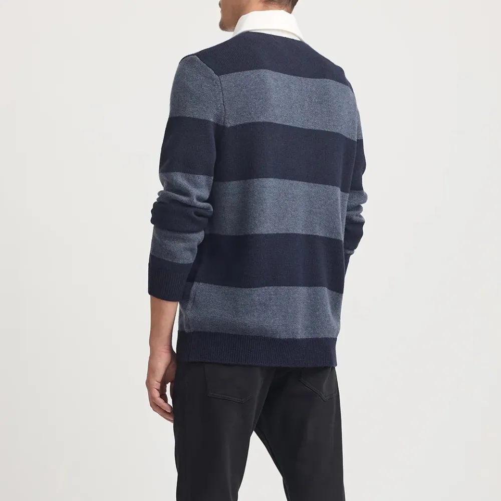 Men's Refined Striped Polo Shirt