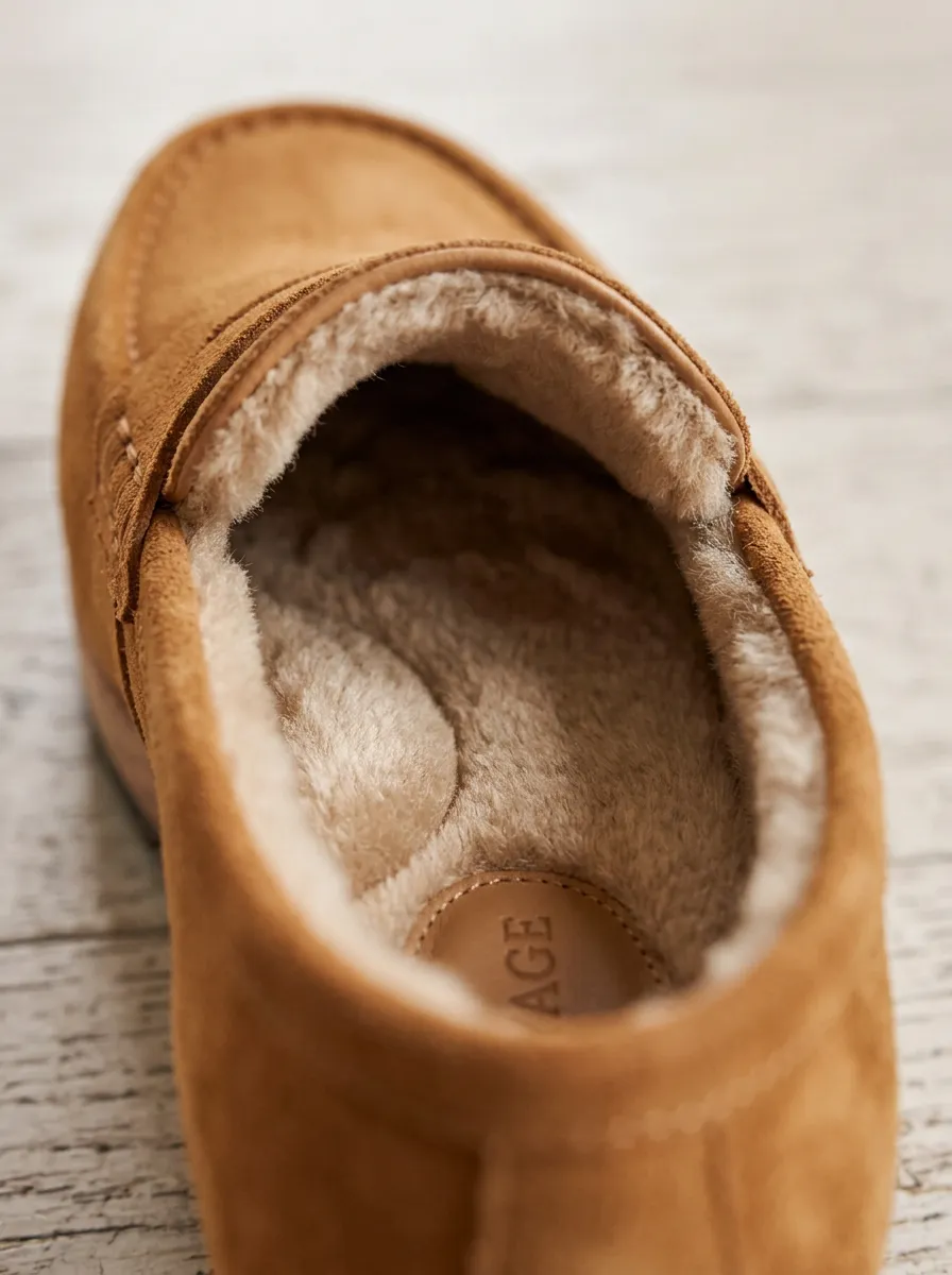 Women's Casual Suede Wood Sole Loafers