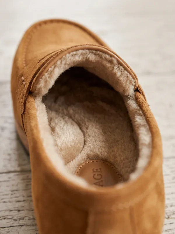 Women's Casual Suede Wood Sole Loafers