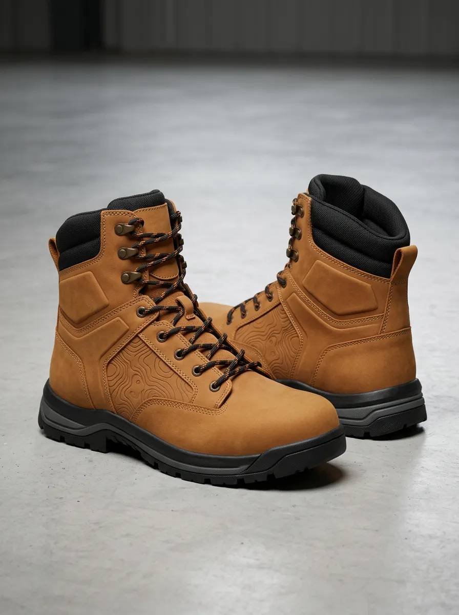 Men's Utility Topographic Map Work Boots