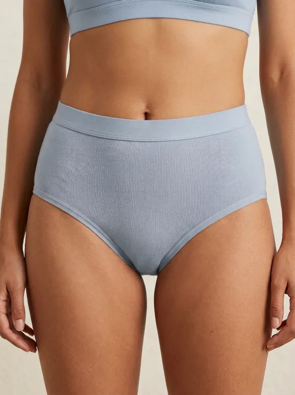 Classic Ribbed High-Waisted Everyday Edit Women's Panties