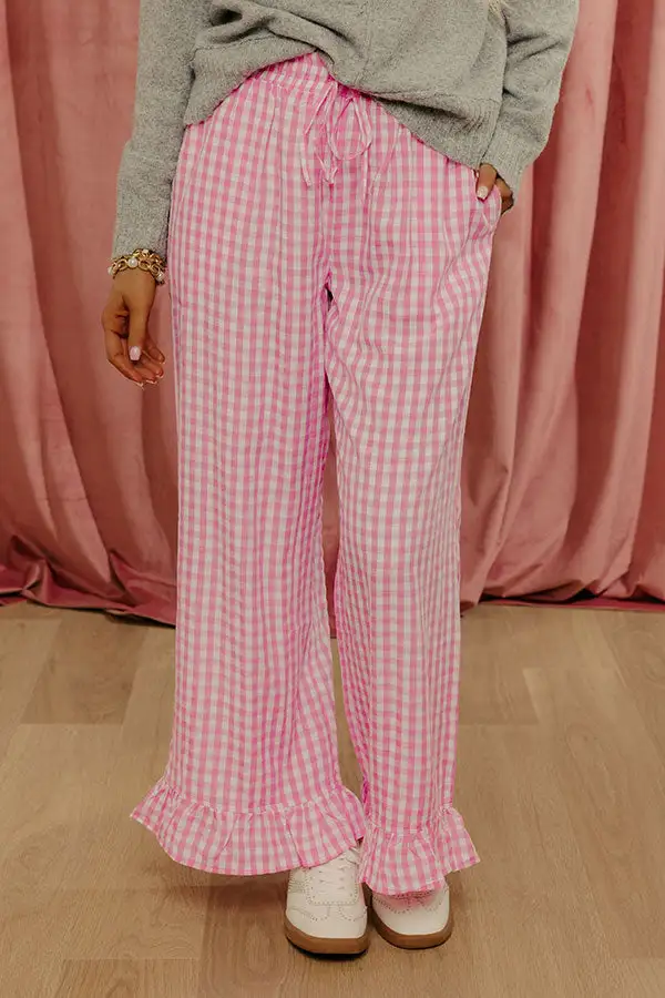 The High Waist Gingham Pants