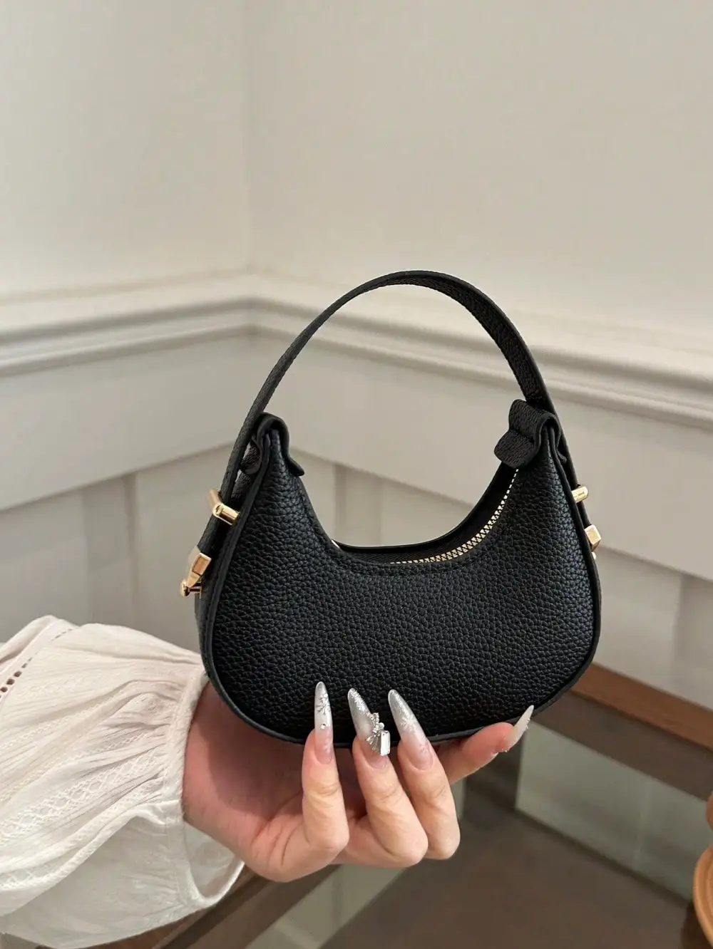 Crescent Shaped Shoulder Bag
