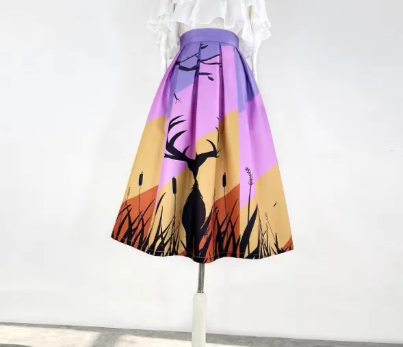 Flexible Promenade Everyday Casual Polyester Skirt