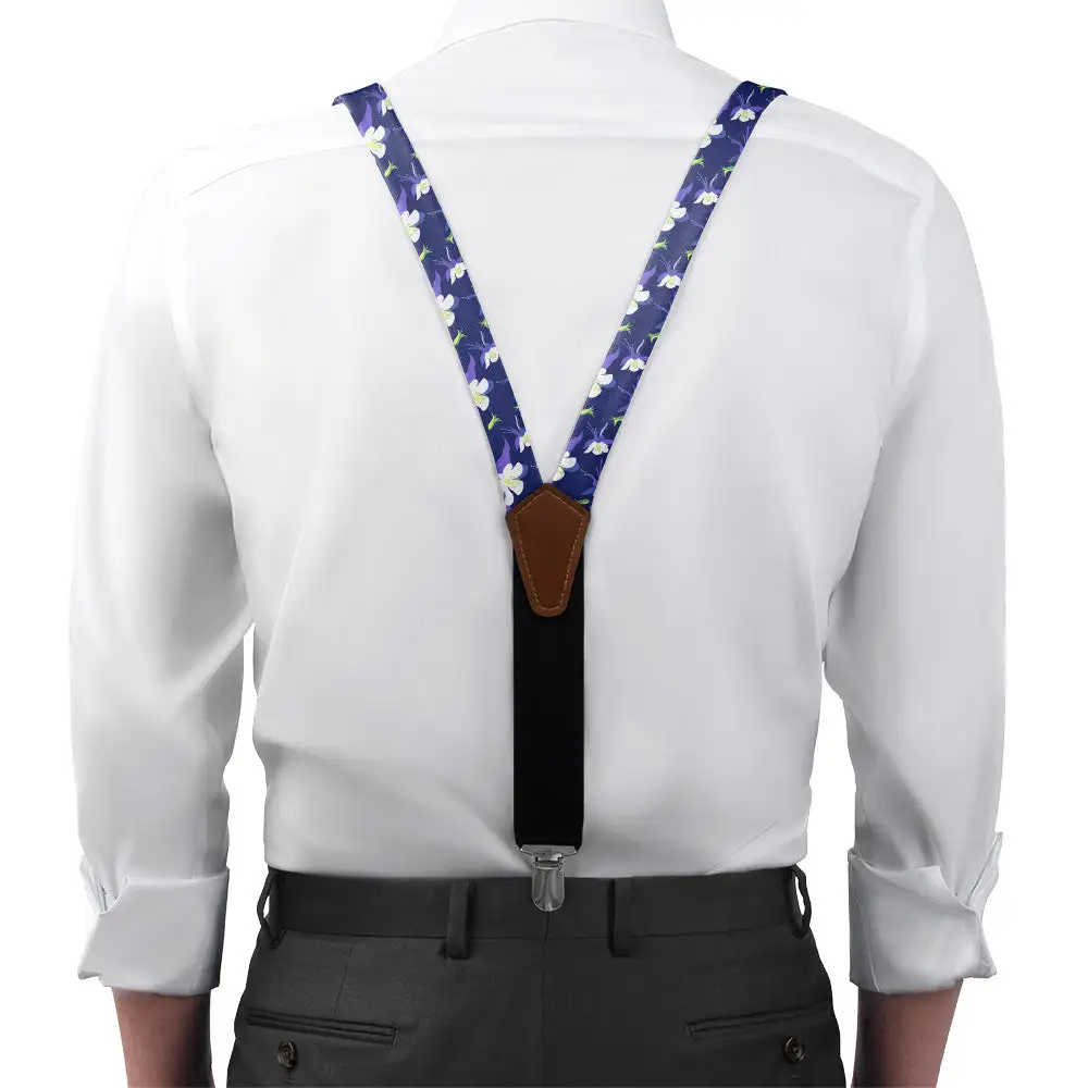 Columbine Floral Pattern Suspenders