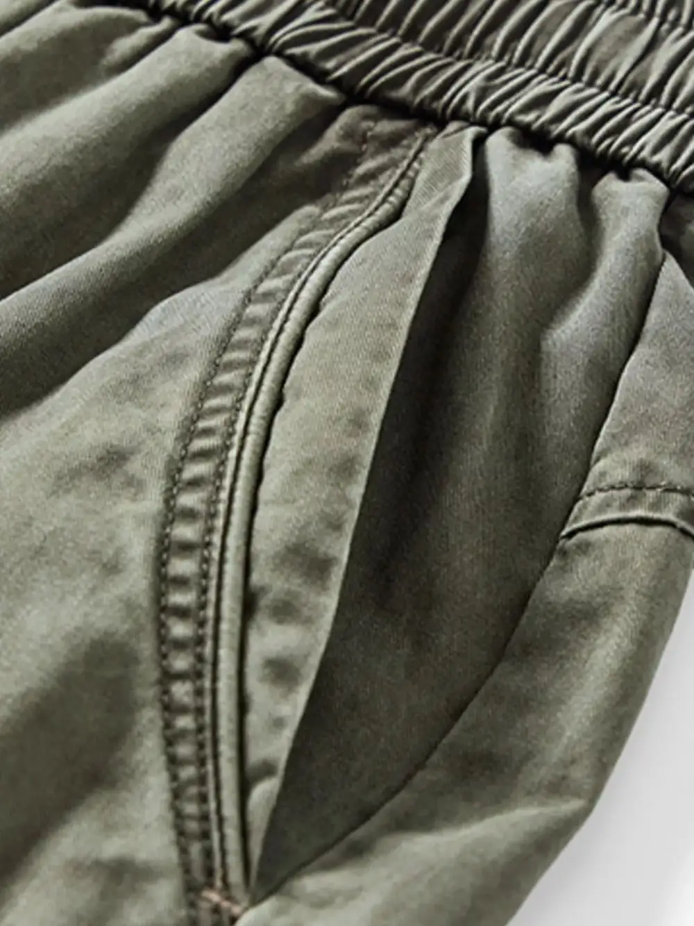 Pocket Detail Vintage Inspired Washed Cargo Shorts