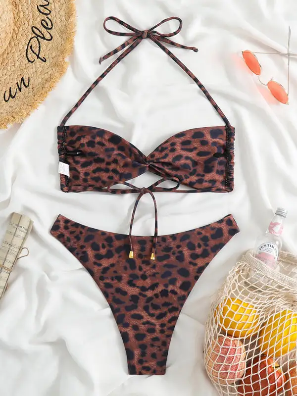 Adjustable Strap Leopard Print Coordinated Accessory