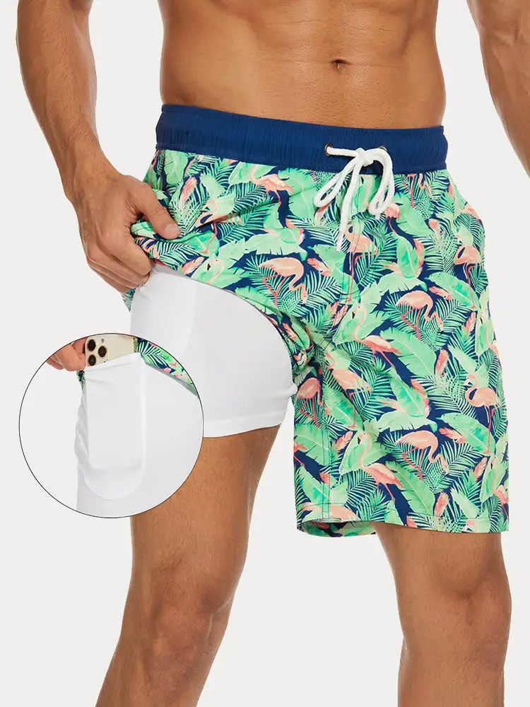 Printed Swim Trunks