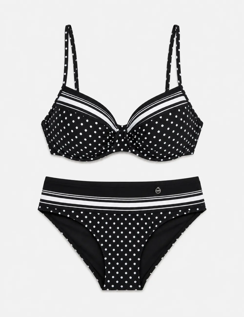 Polka Dots Underwire Balconette Bikini Set