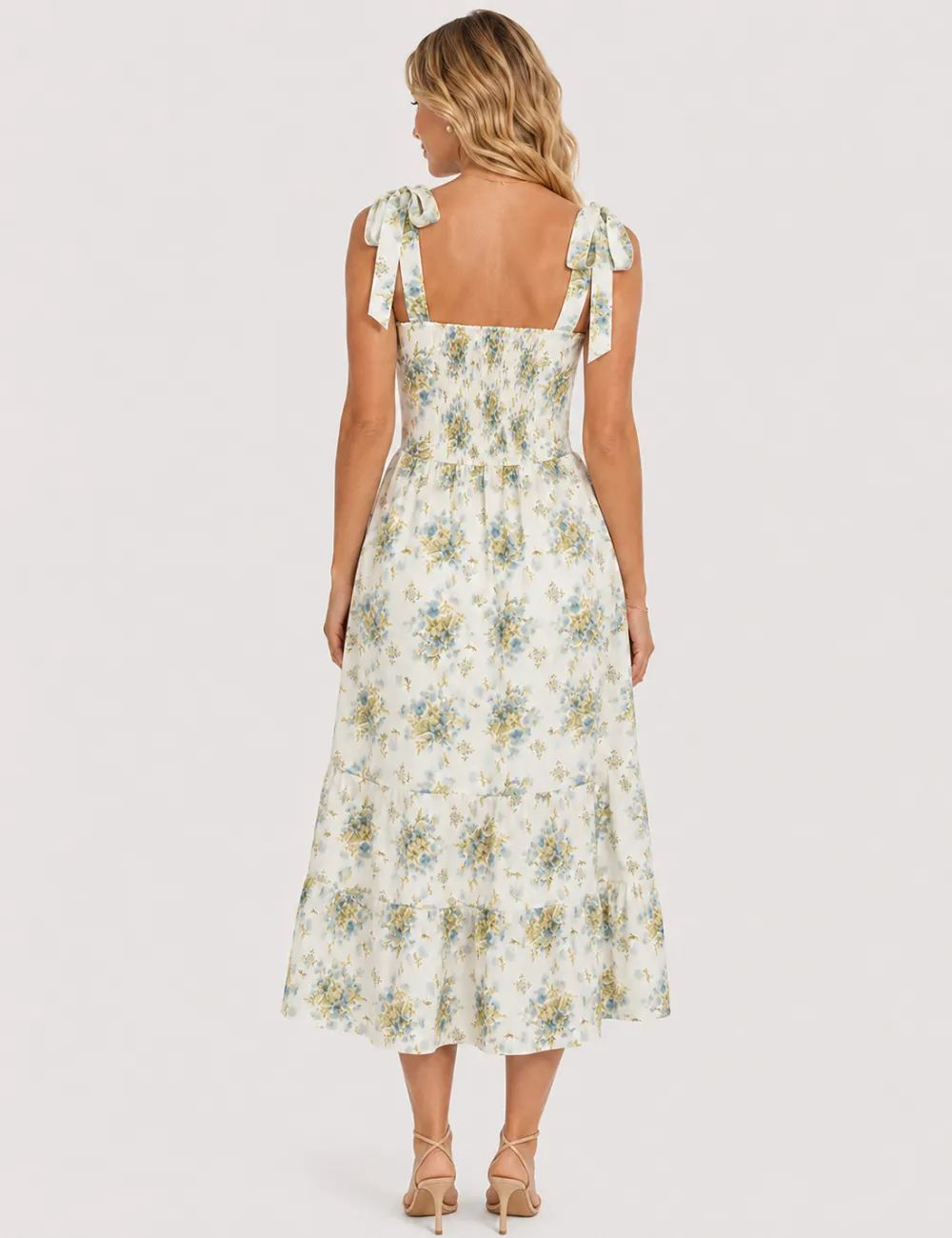 Strap Shoulder Midi Dress