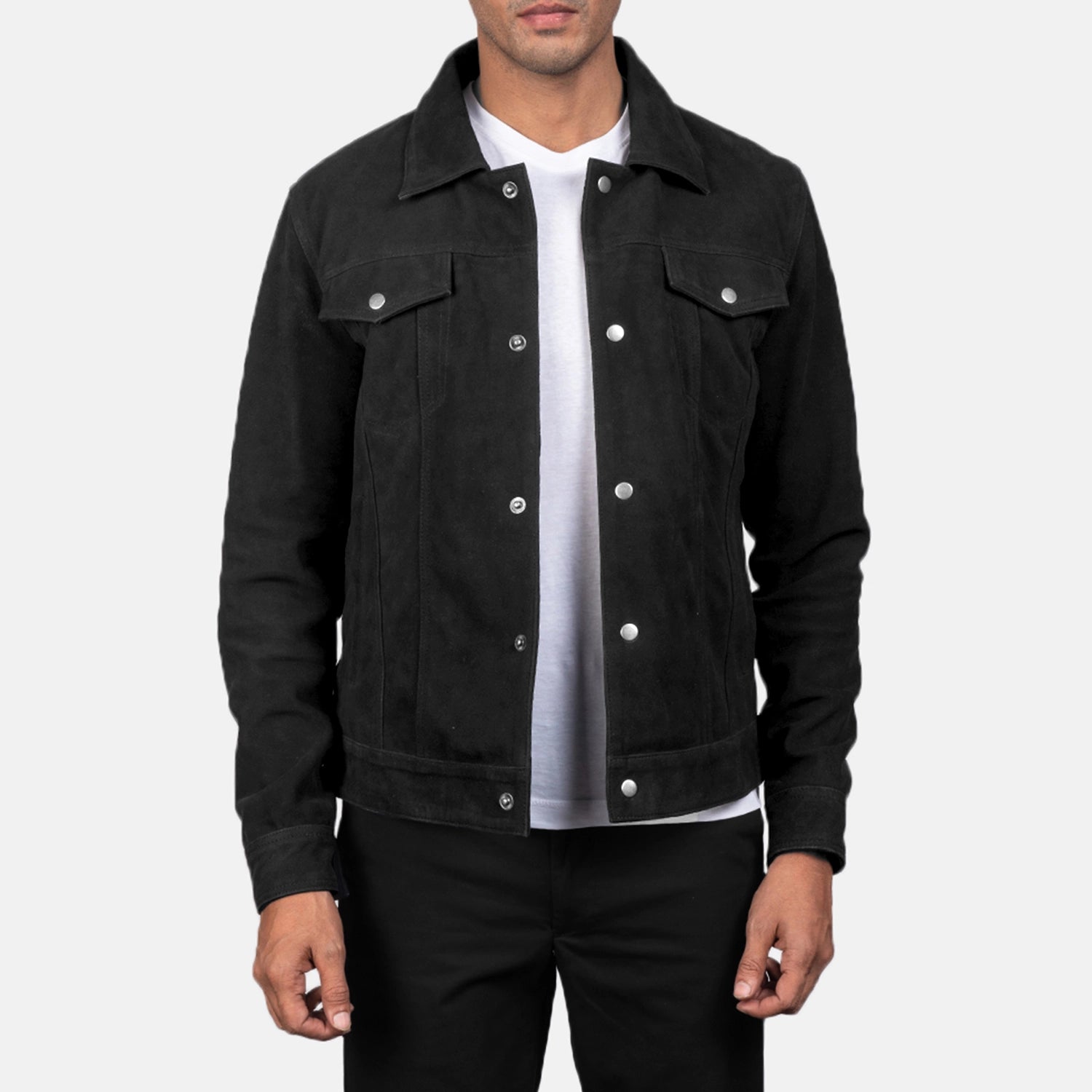 Men's Suede Trucker Jacket