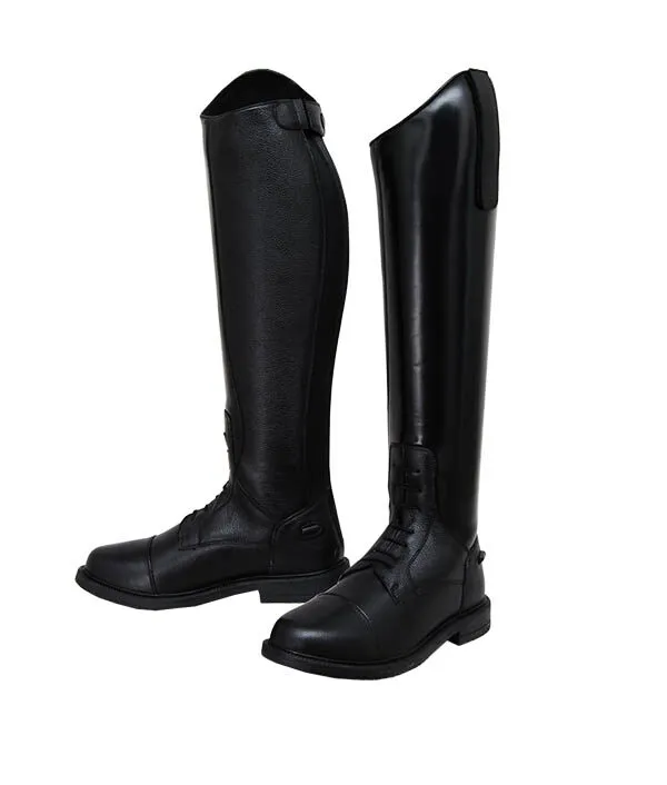 Back Zip Rubber Sole Tall Riding Boots