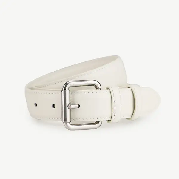 Casual Classic Leather Belt with Buckle