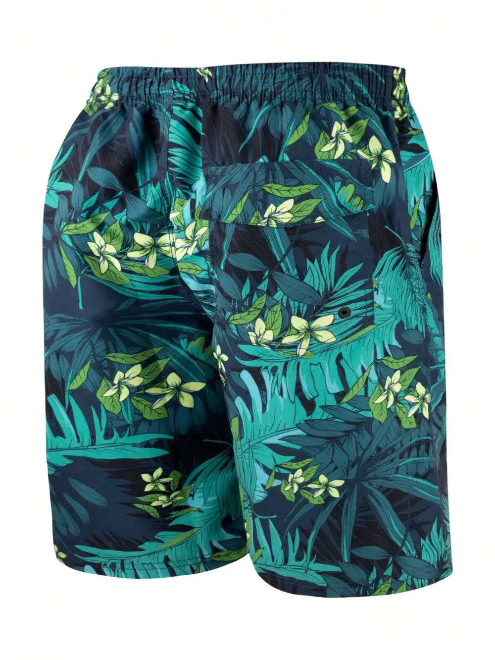 Men's Pocket Tropical Print Swim Trunks