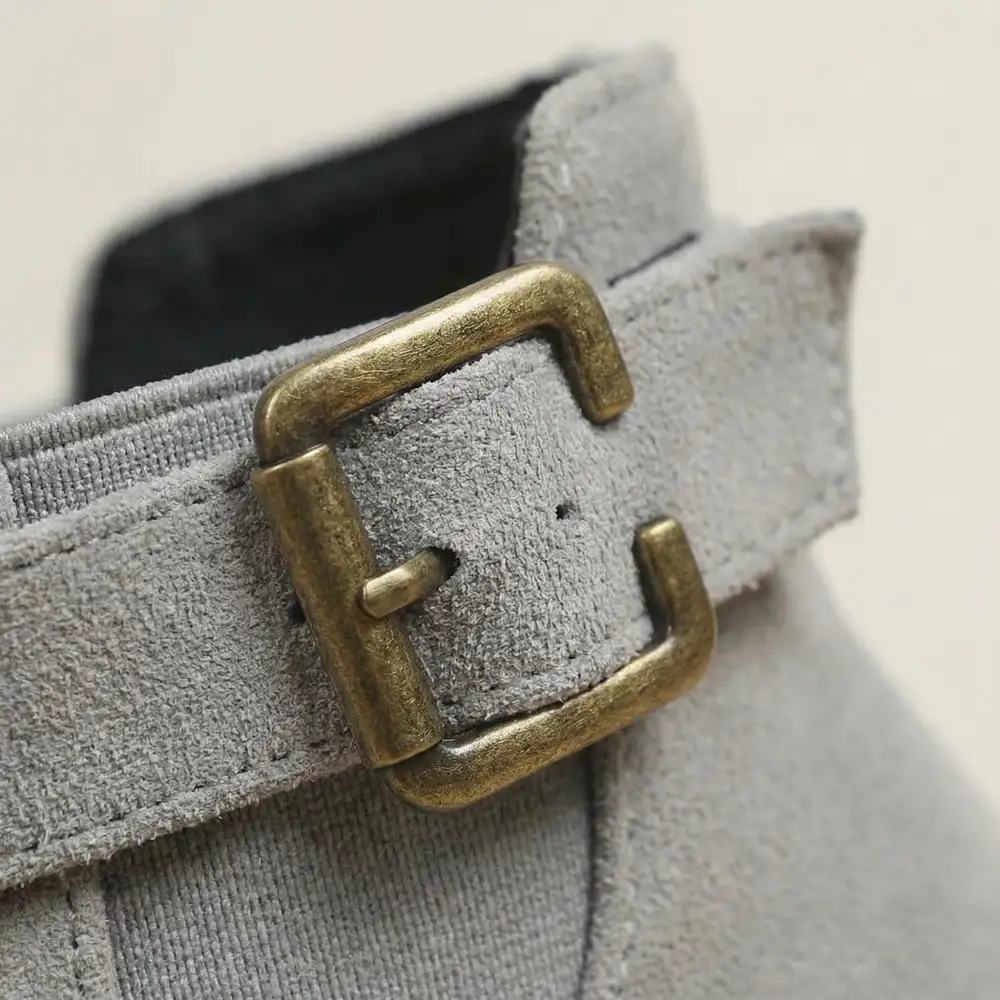 Low Heel Slip On Ankle Boots