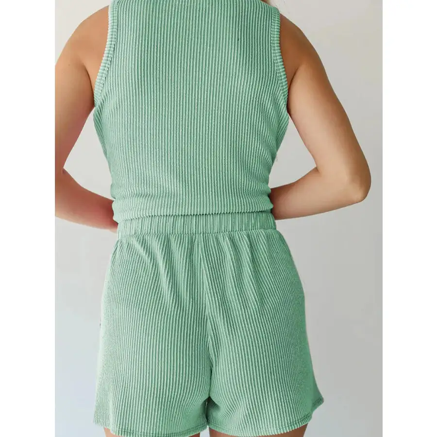 Everyday Round Neck Sleeveless Top and Shorts Set
