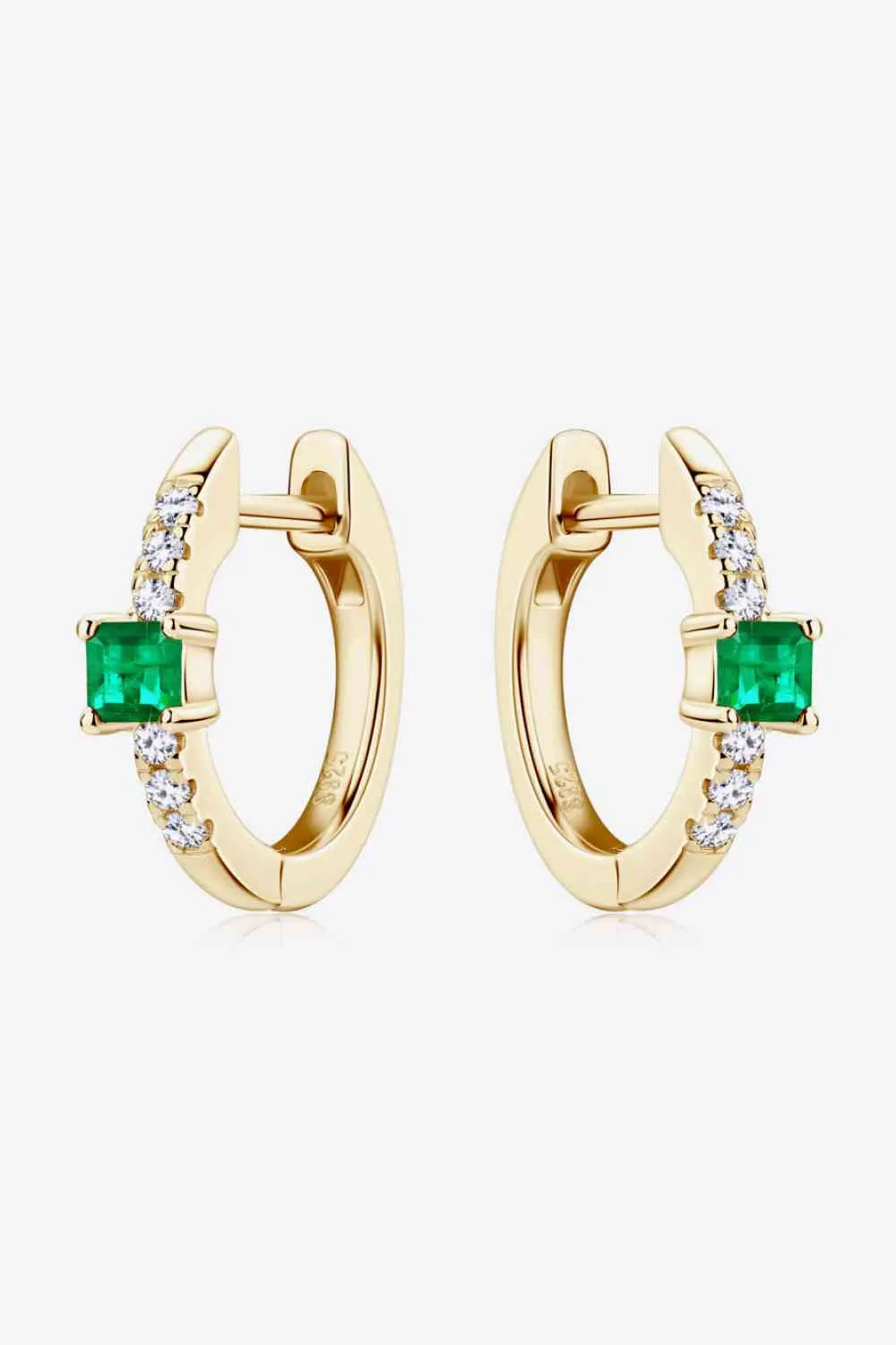 Lab Grown Emerald Earrings