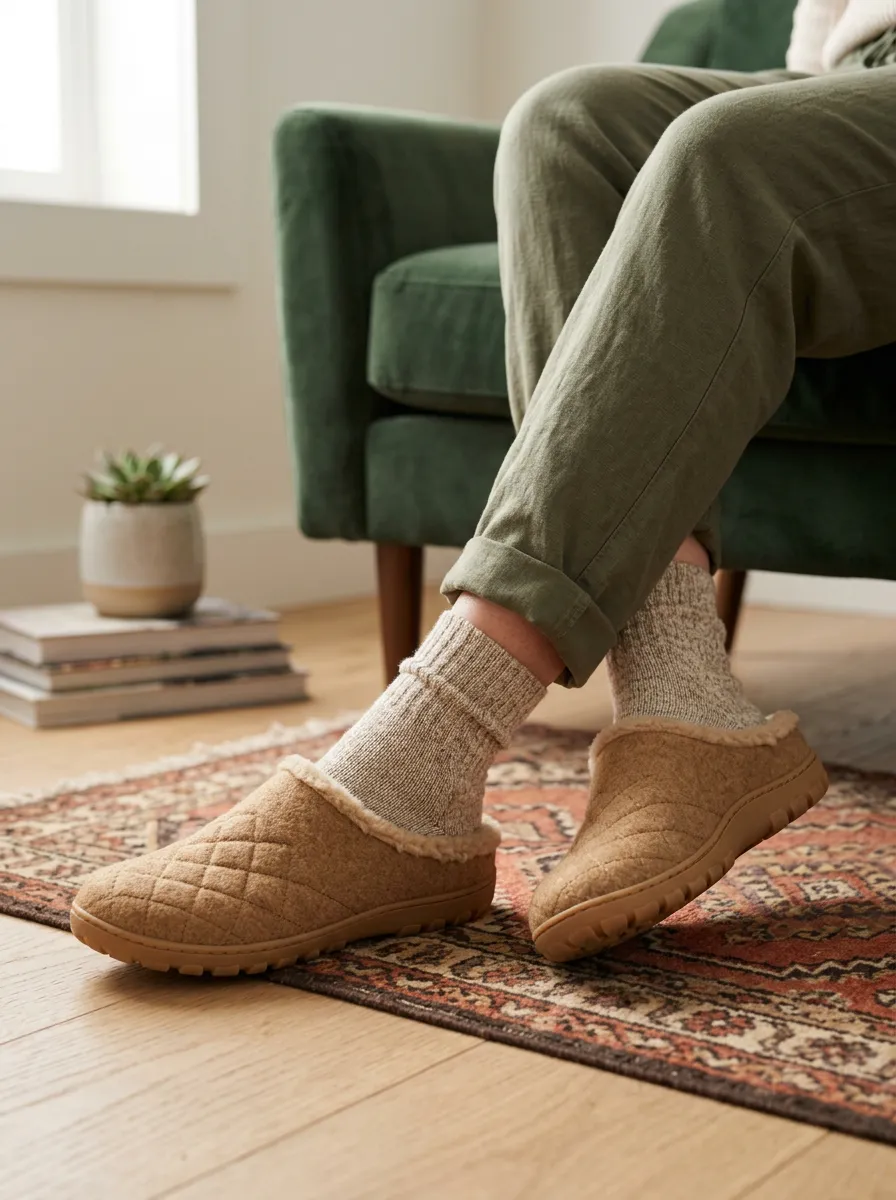Casual Quilted Graphic Collection Unisex Warm Wool Shoes