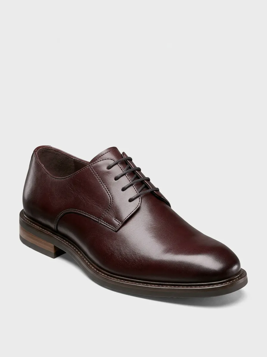 Men's Dark Burgundy Leather Oxford Shoe
