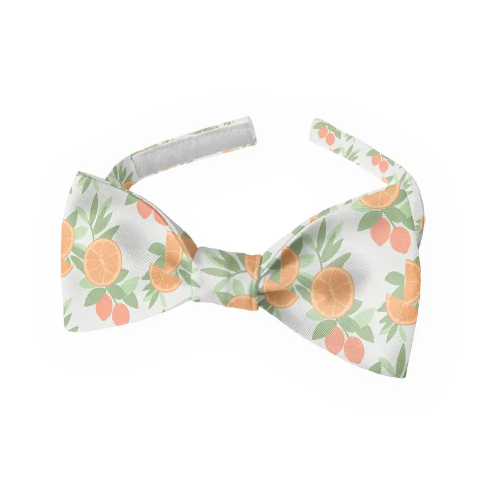 Citrus Blossom Floral Motif Bow Tie