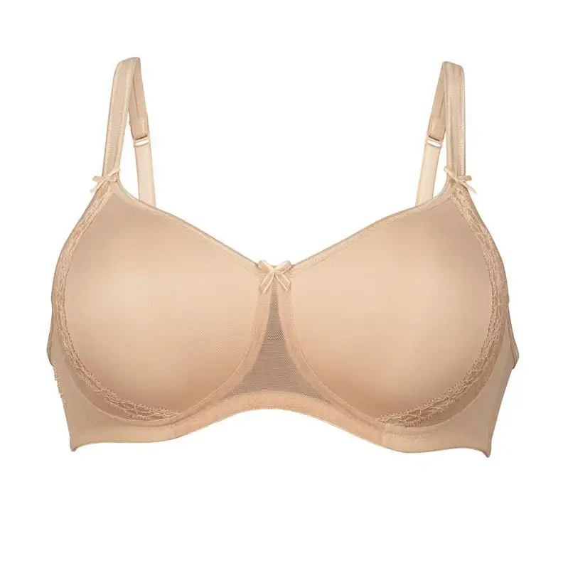 Women's Wireless Padded Seamless Lace Smoothing Bra