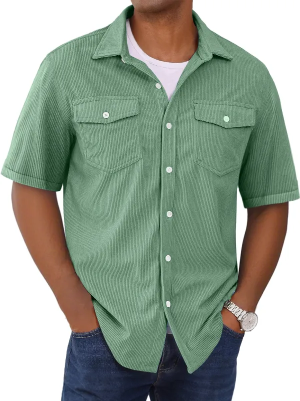 Garment Washed Double Pocket Shirt