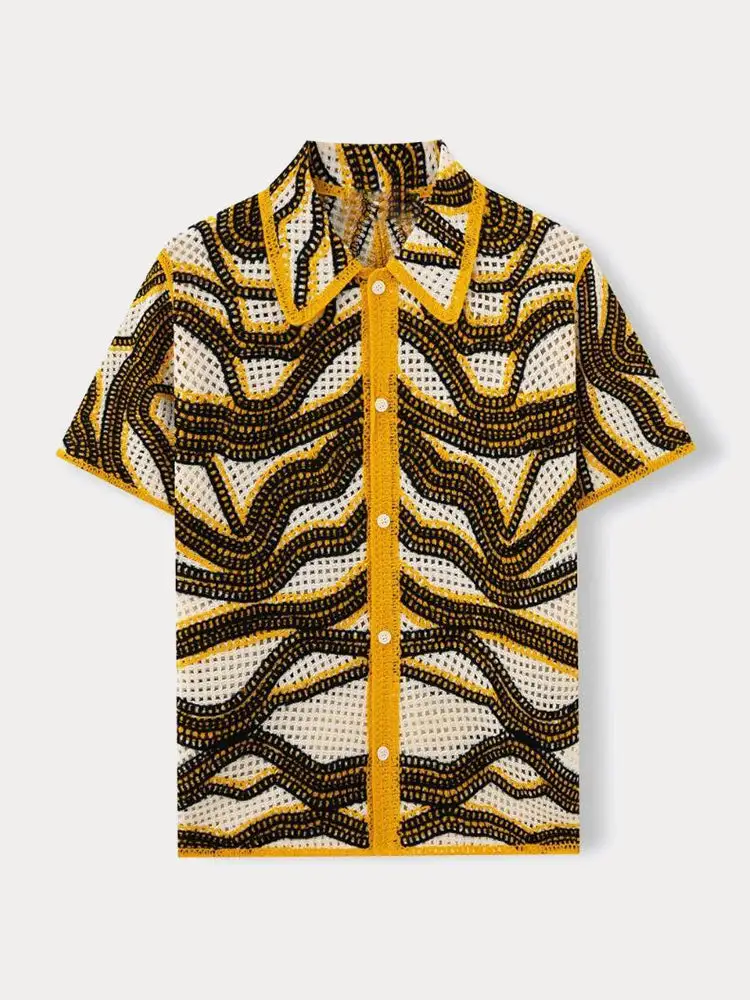 Open Stitch Utility Pocket Shirt