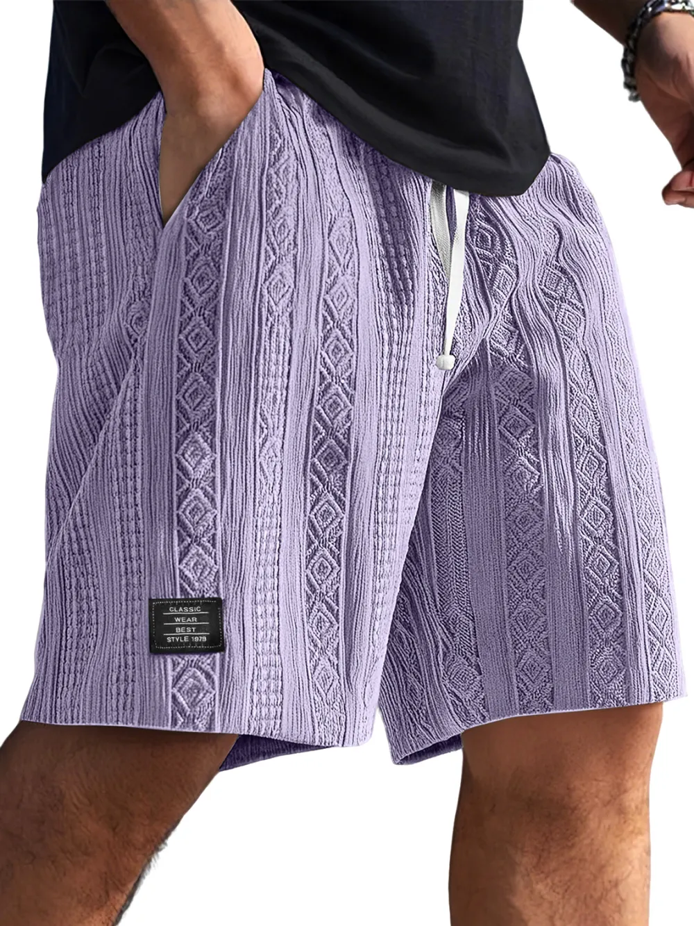 Jacquard Seamed Detail Shorts
