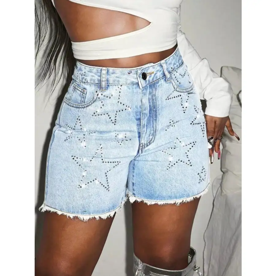 Weekend Raw Hem Denim Shorts