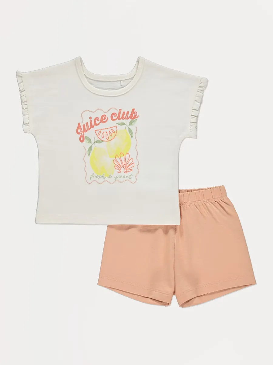 Juice Club T-Shirt and Shorts Outfit