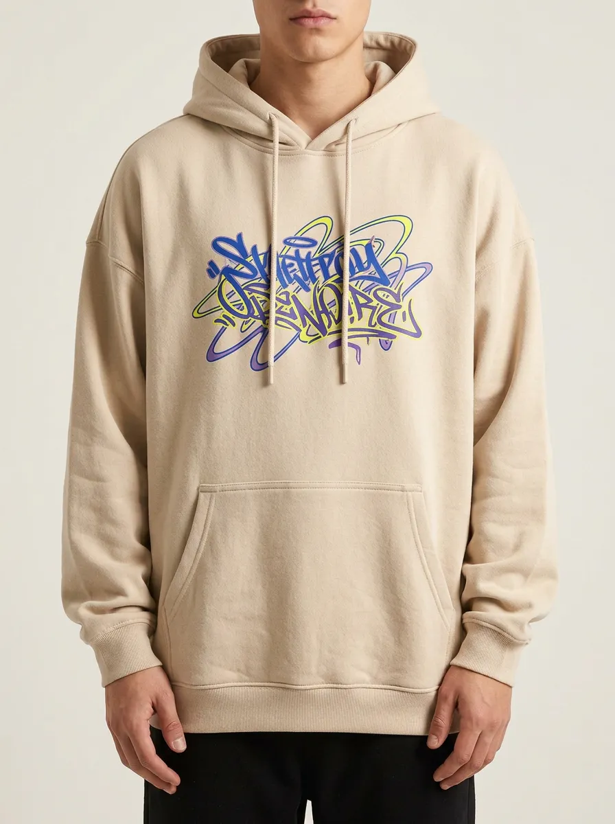 Unisex Urban Graffiti Emblem Hoodie