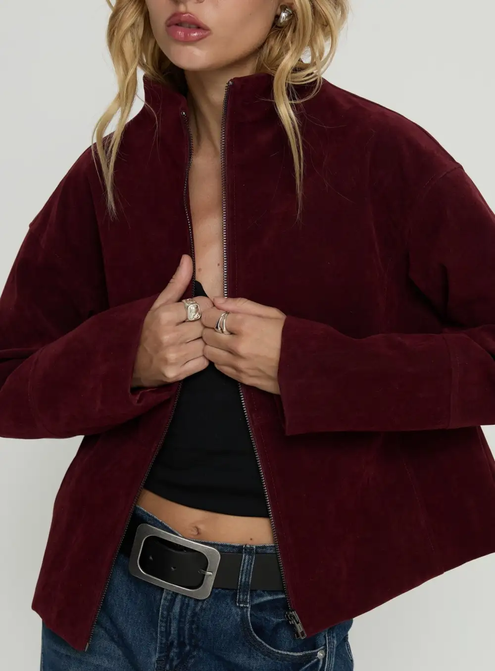 Women’s Everyday Faux Suede Zip Jacket