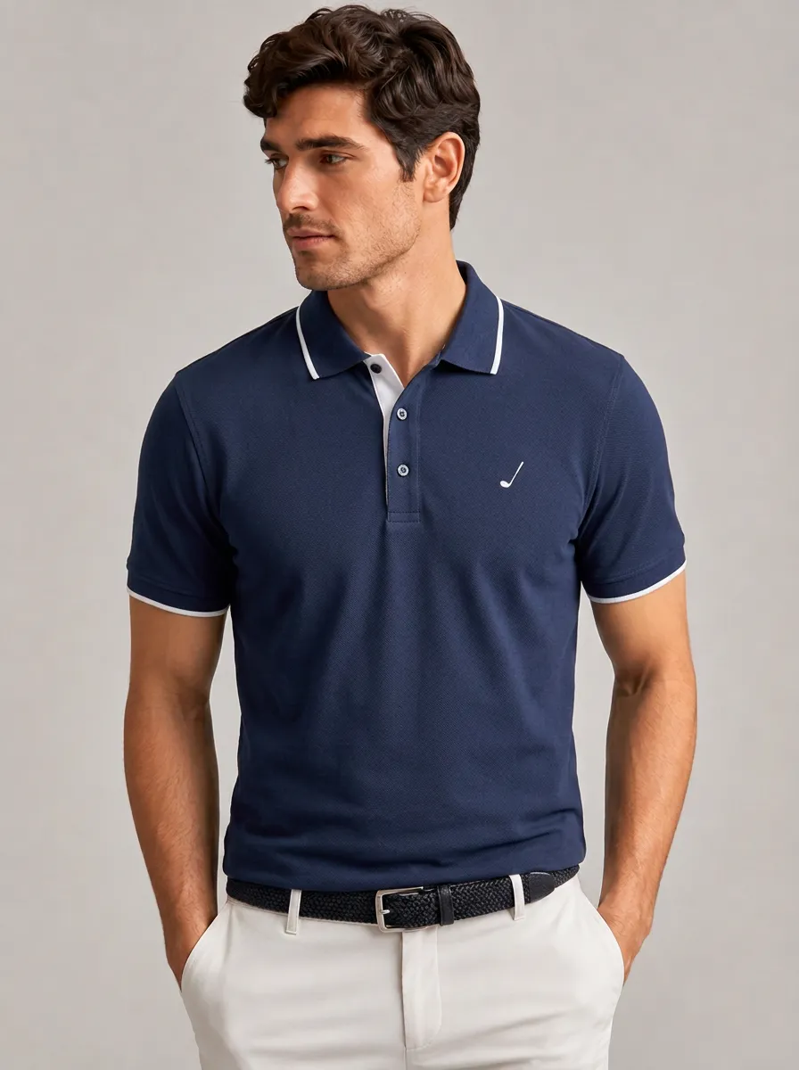 Men's Equestrian Lover Horse Riding Icon Printed Polo Shirt