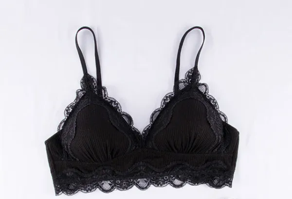 Ribbed Lace Bralette